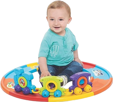 Brinquedo para Bebe Babytrain Express com 08 Trilhos Merco Toys