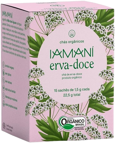 Erva Doce Cha Organico Iamani 15 saches