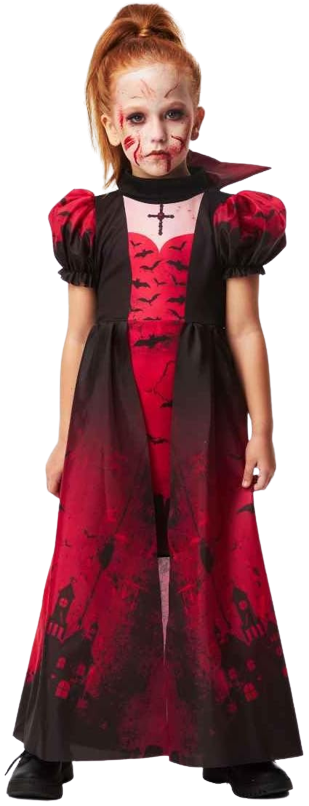 Fantasia de vampiro rosa para meninas- Pink Vampire Costume for Girls