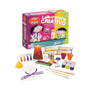 Laboratório Show da Luna Criativo Infantil Kit com 24 Experimentos Super Divertidos, Explorar a Ciência